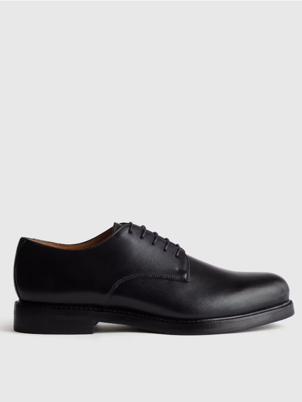 Quince Calfskin Leather Derby shoes - black